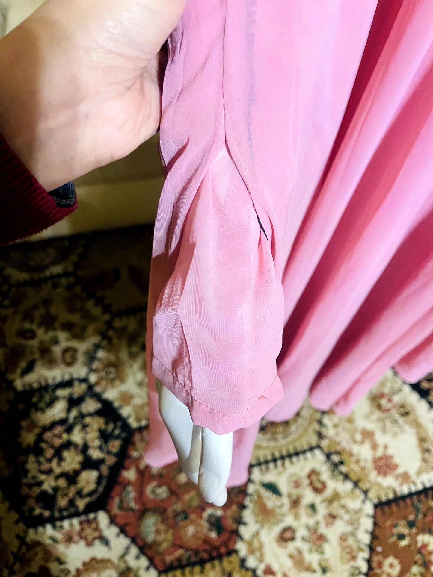 Plain Umbrella georgette Abaya with Gown and Scarf