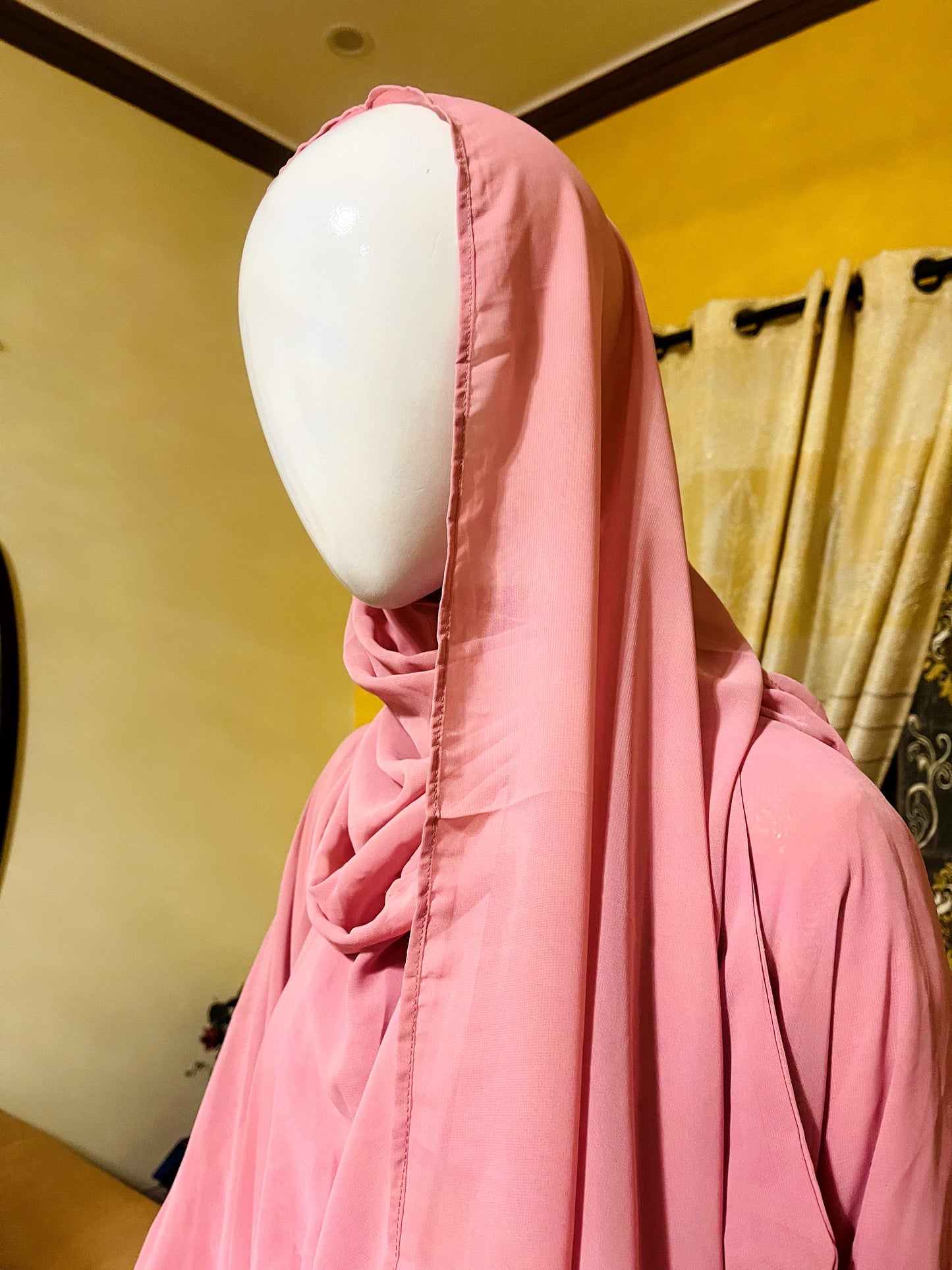 Plain Umbrella georgette Abaya with Gown and Scarf