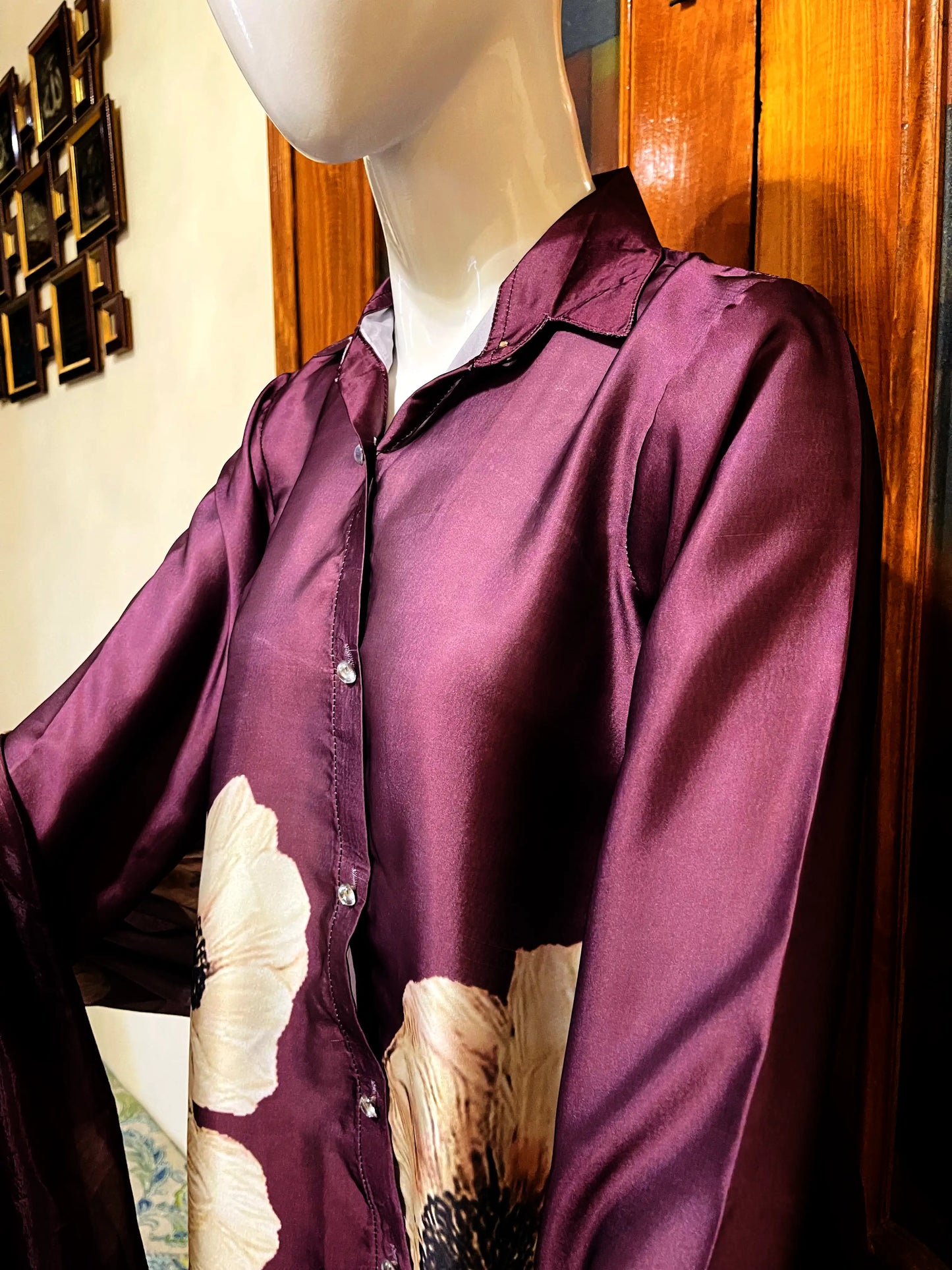 3 pcs Printed Silk Dress