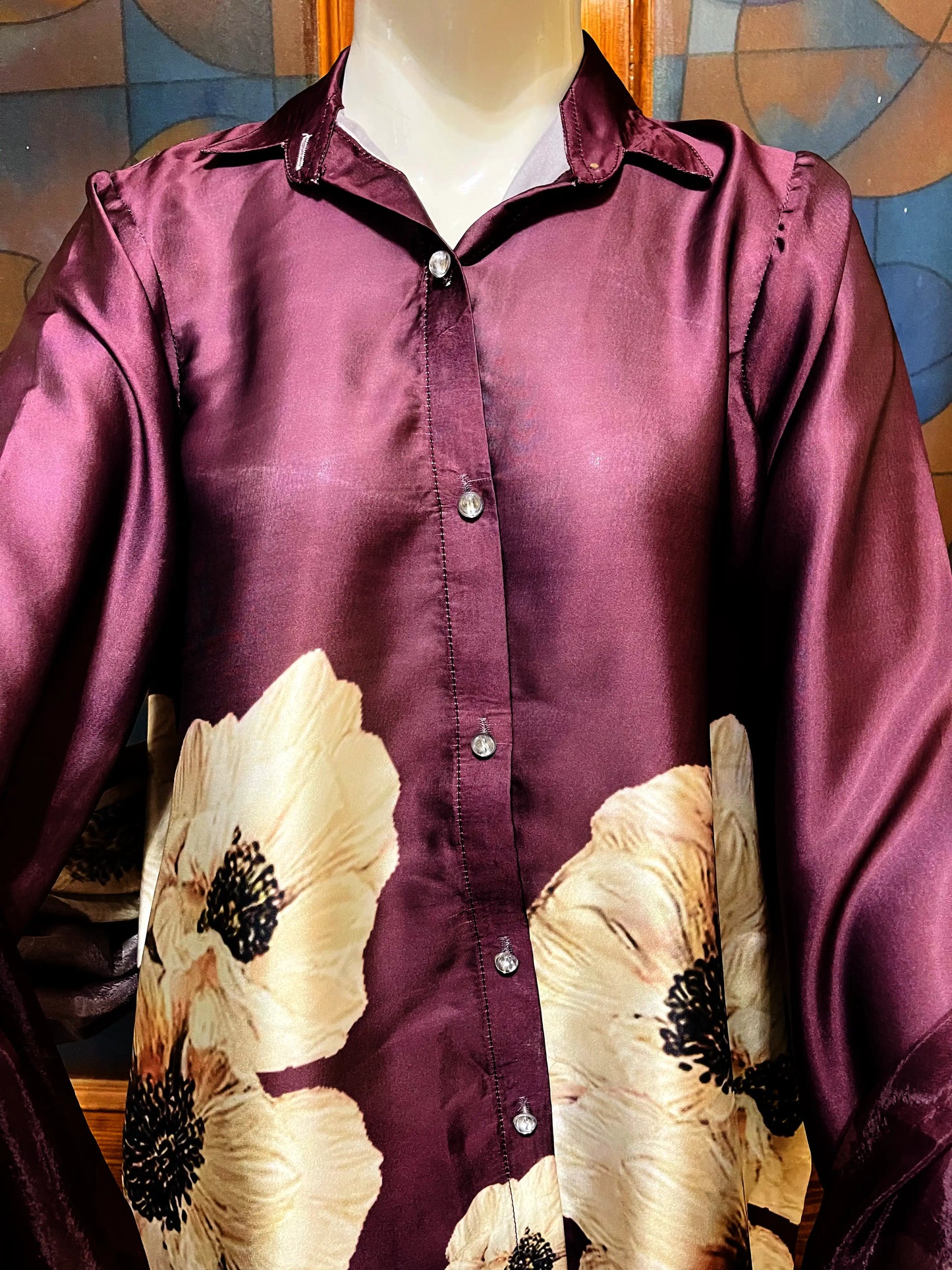 3 pcs Printed Silk Dress