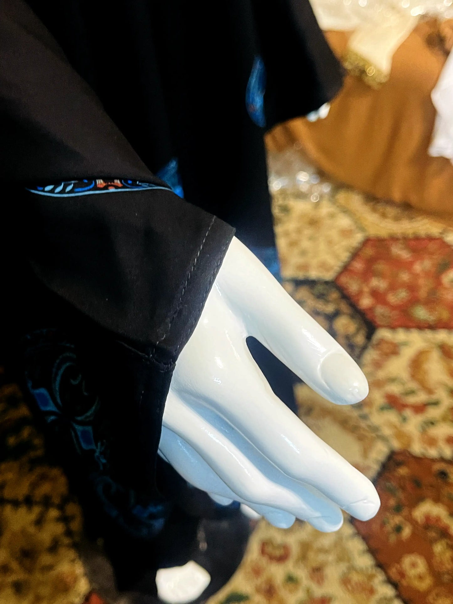 Printed Umbrella Abaya Nida Fabric with Scarf
