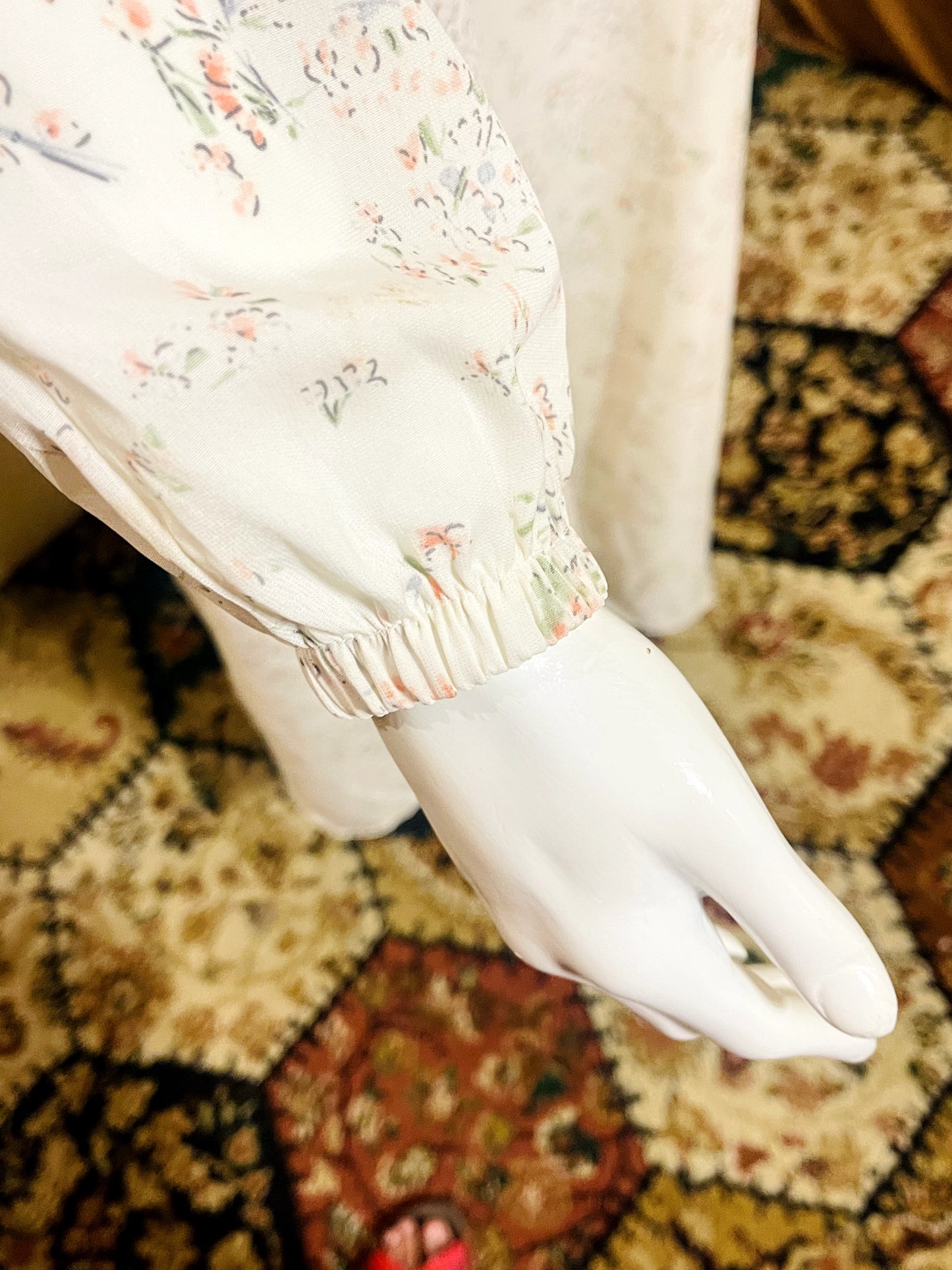 Printed Straight Abaya with Scarf