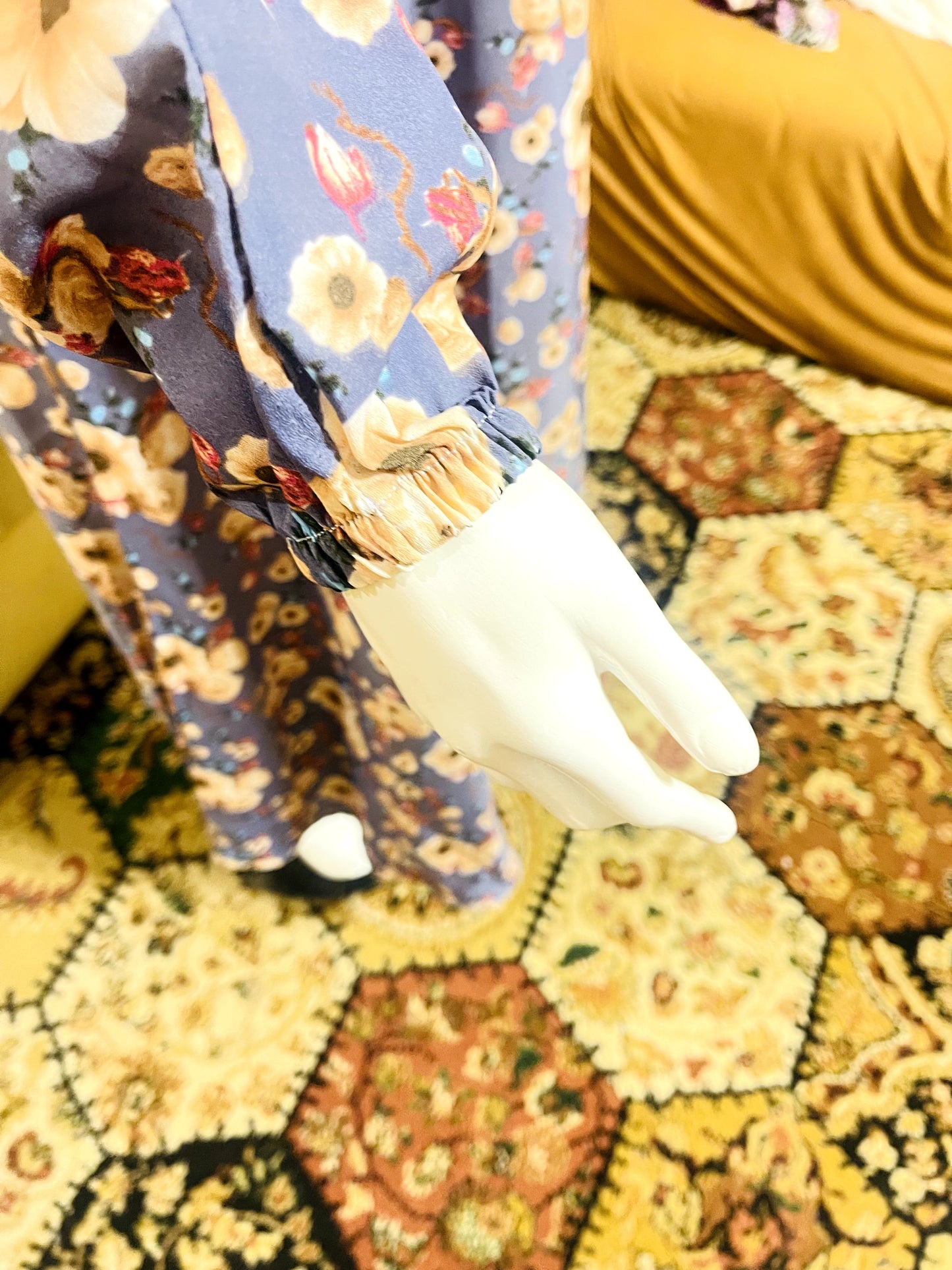 Printed Straight Georgette Abaya with Scarf