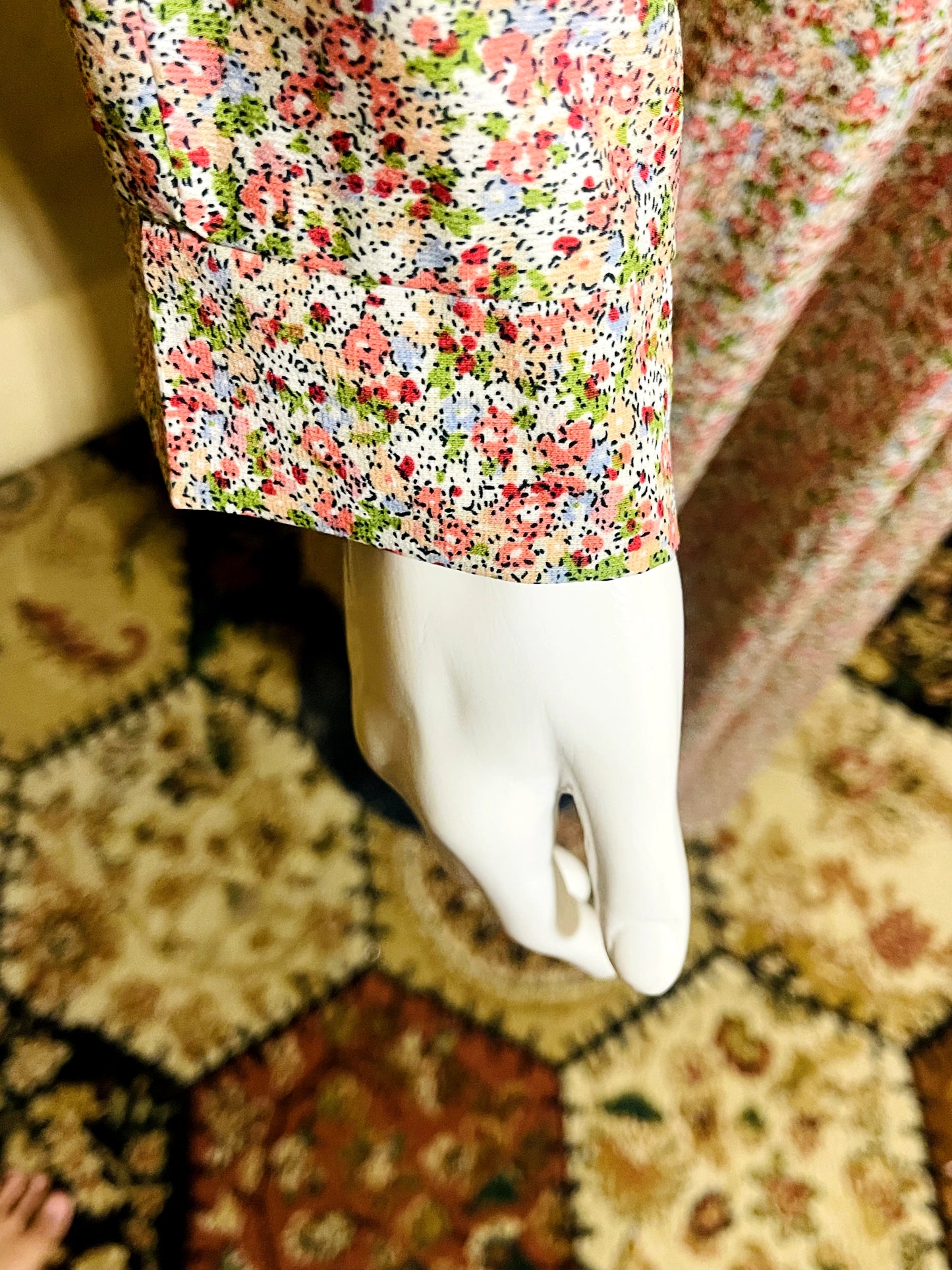 Printed Straight Georgette Abaya with Scarf