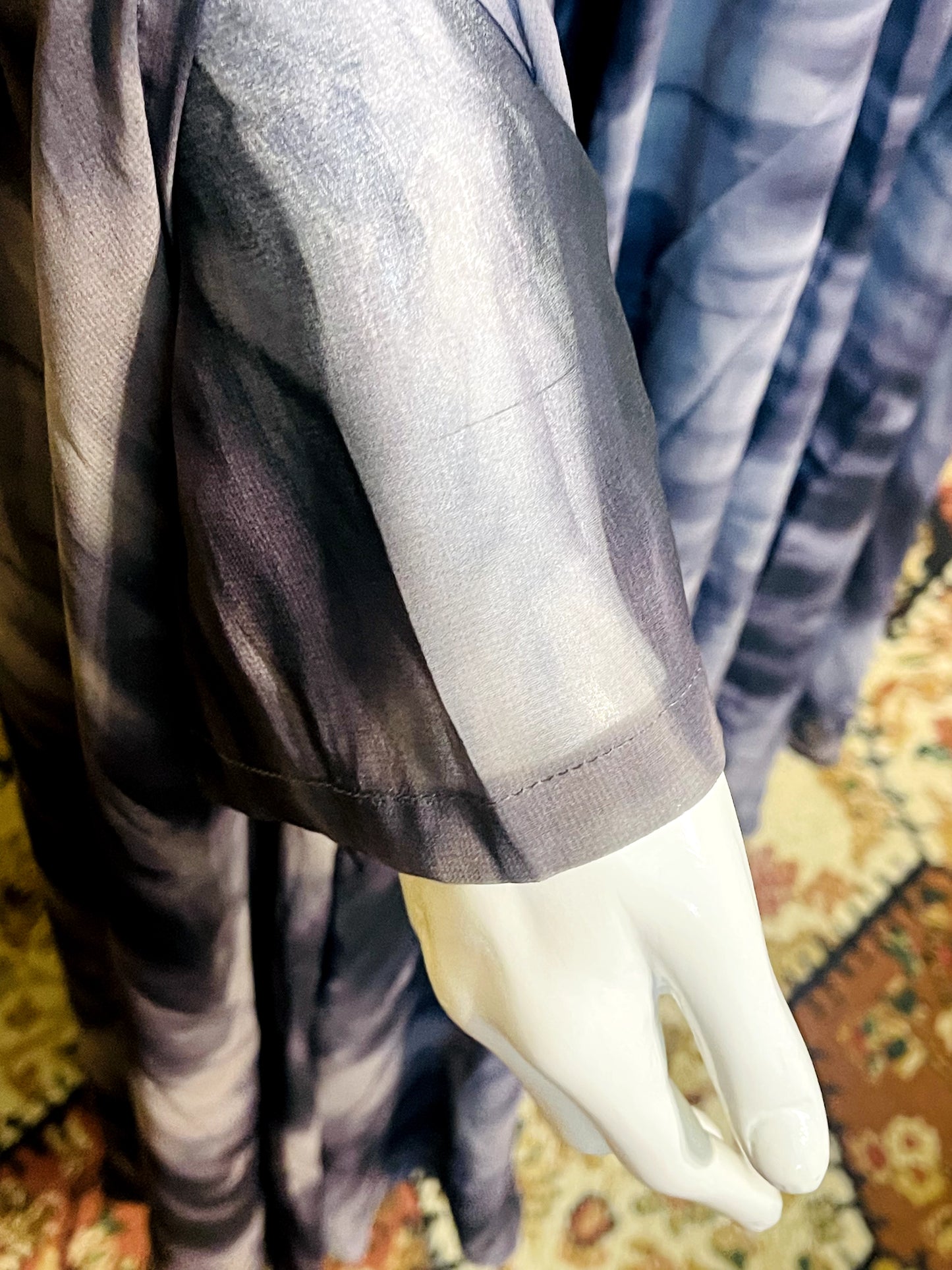 Dye georgette Abaya with Gown, veil and Scarf