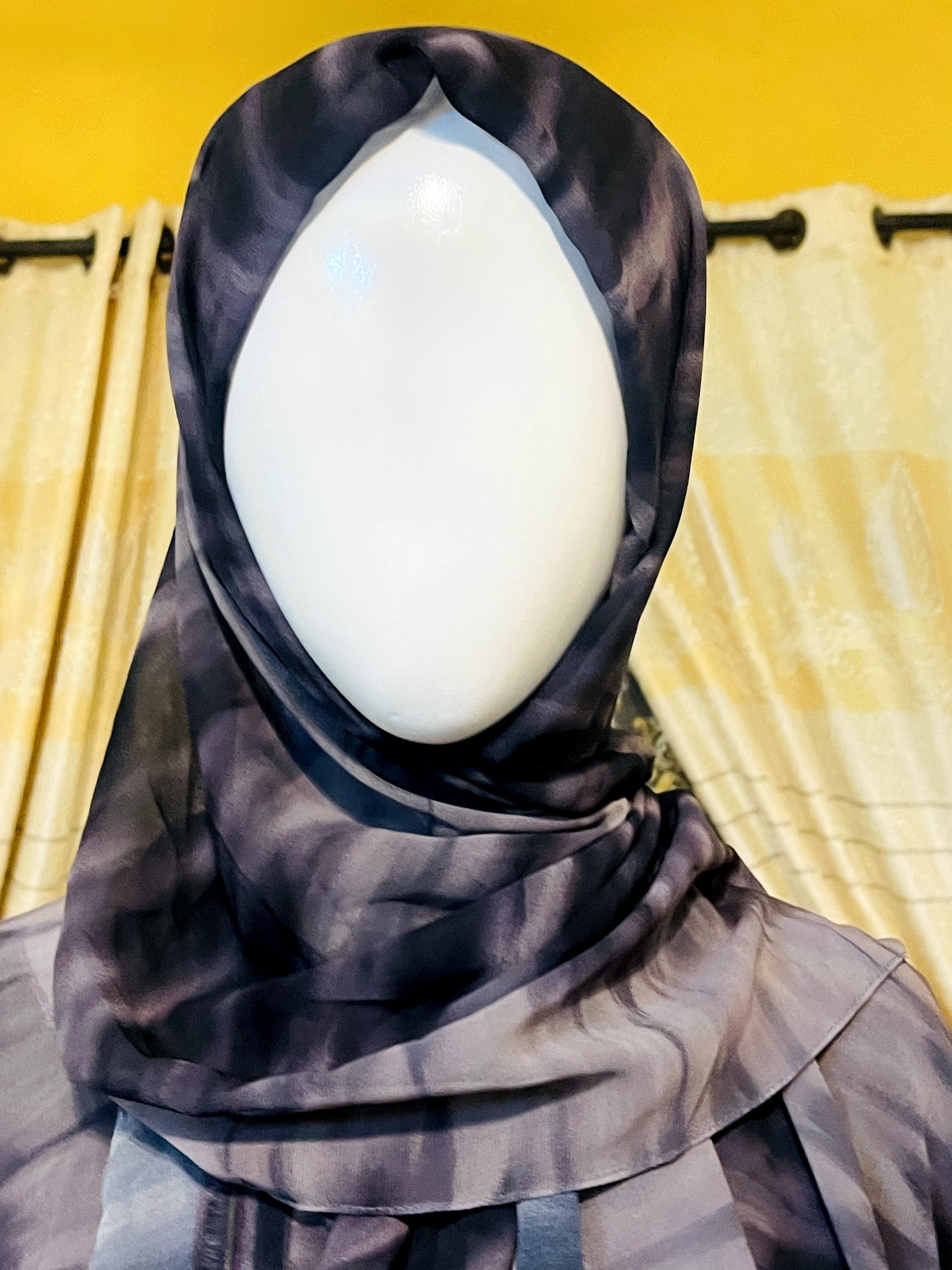 Dye georgette Abaya with Gown, veil and Scarf