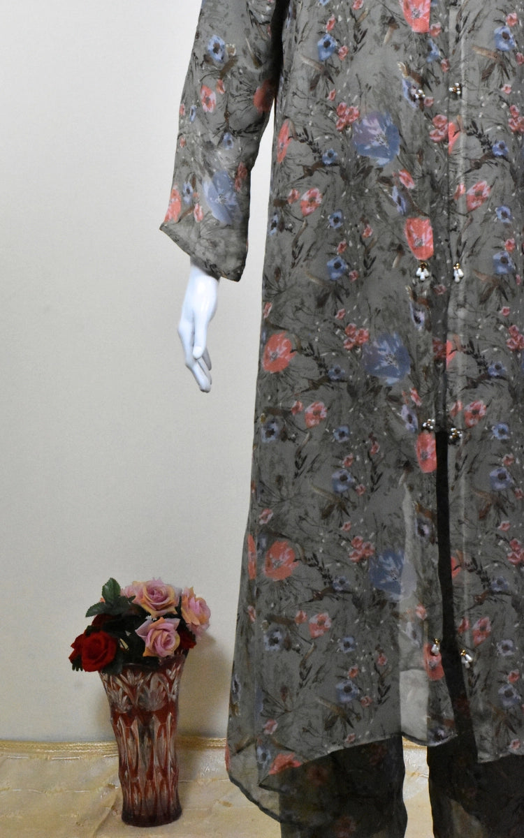 3 Pc Chiffon Gown dress