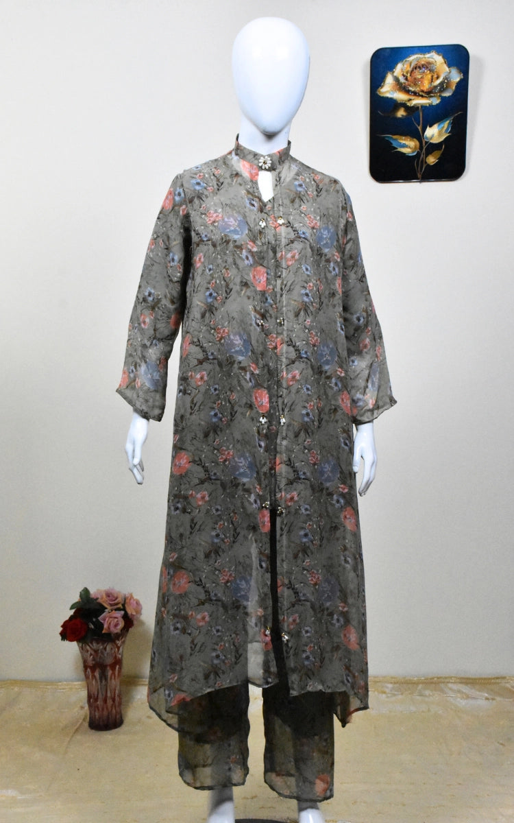 3 Pc Chiffon Gown dress