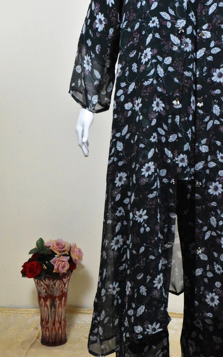 3 Pc Chiffon Gown dress