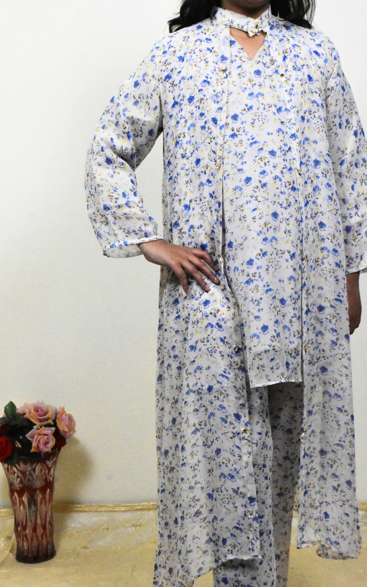3 Pc Chiffon Gown dress