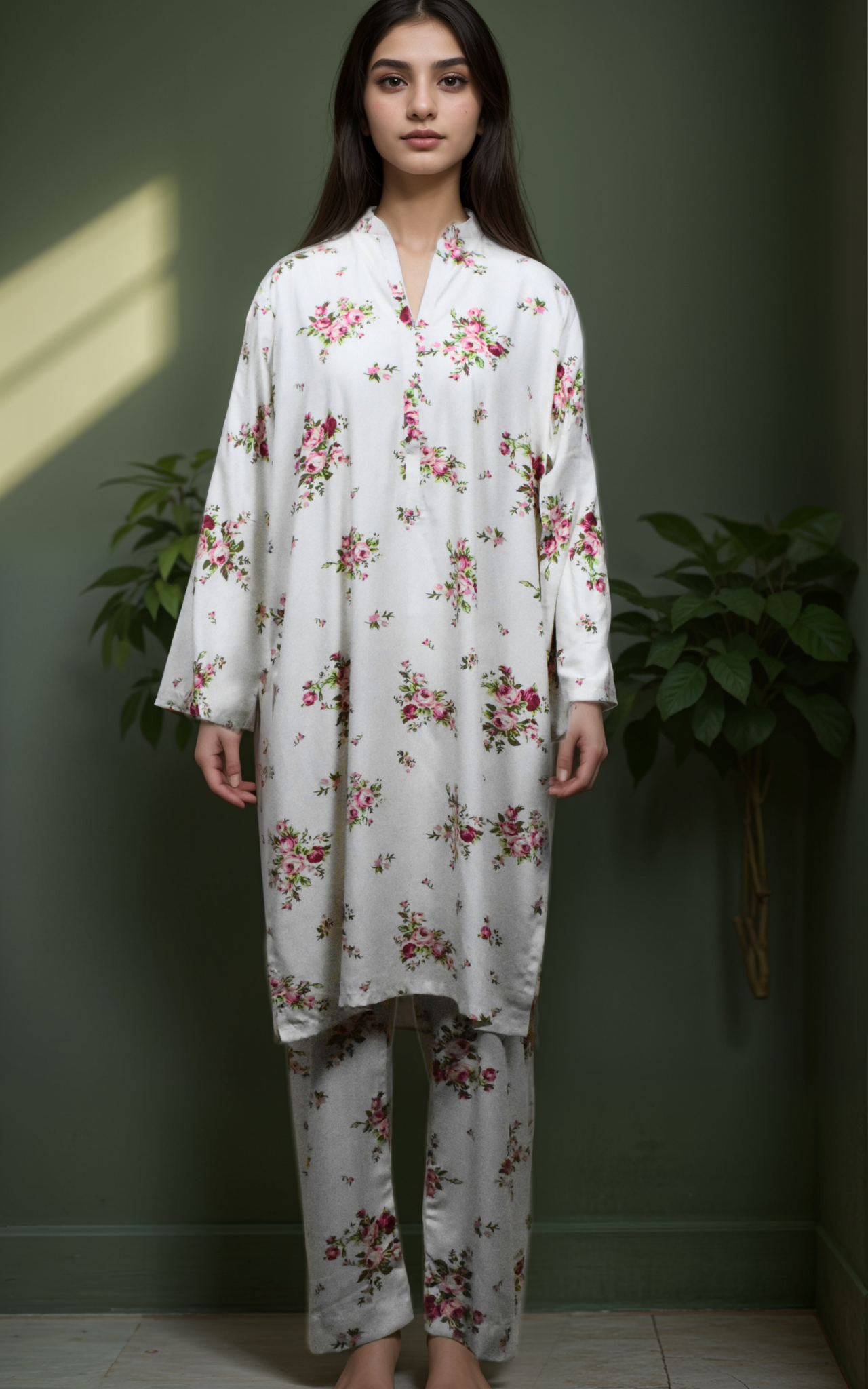 2 Pc linen cot dress