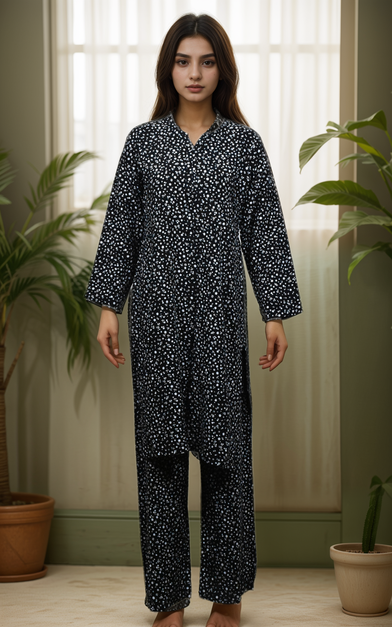 2 Pc linen cot dress