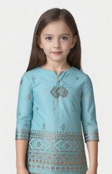 3 pcs lawn dress with embroidery and Sitara work