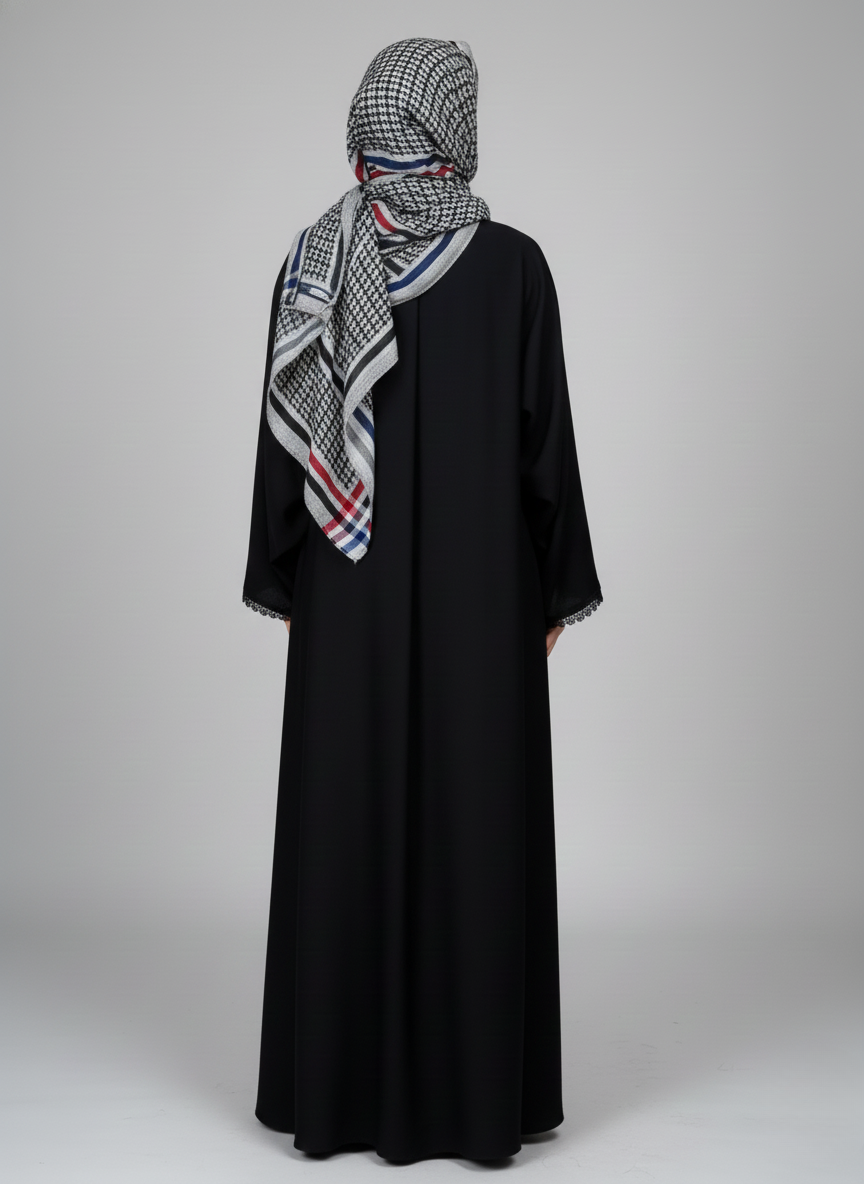 Plain Abaya with laces