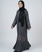 Nida fabric front closed abaya