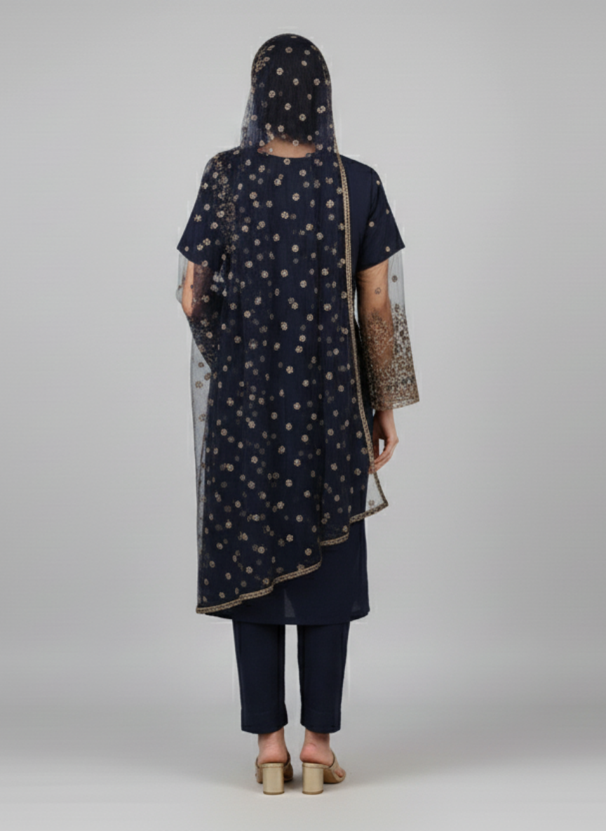 3 pc dress Embroidered Chiffon Pakistani wedding wear