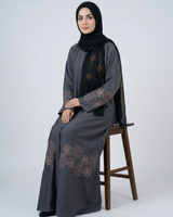 Nida fabric front closed abaya