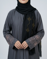 Nida fabric front closed abaya