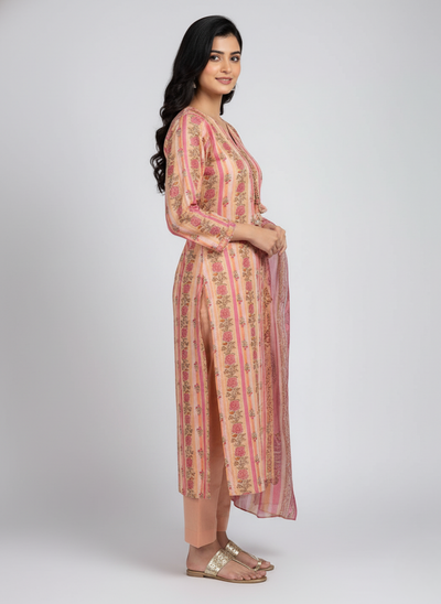 J. Printed Lawn Suit