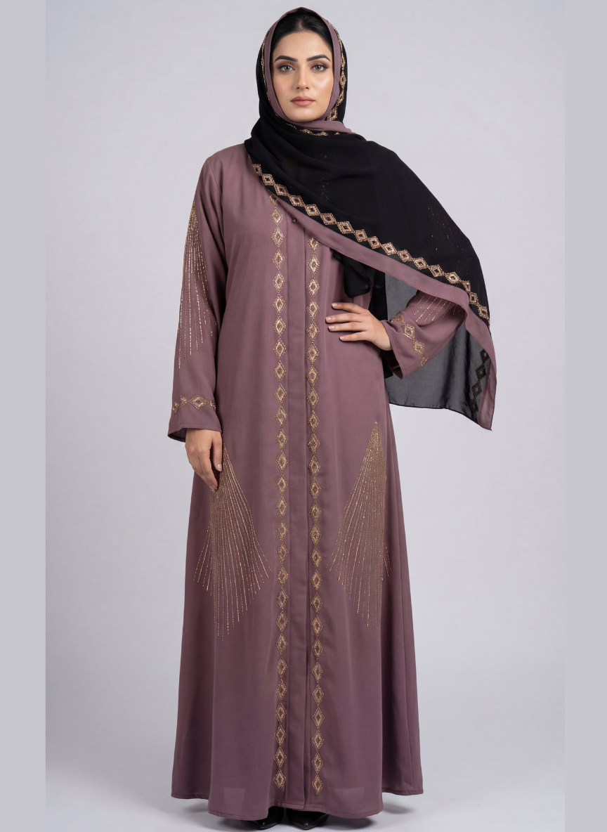 Stone Work Abaya