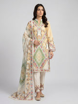 3 pcs Long length Banadorya lawn dress