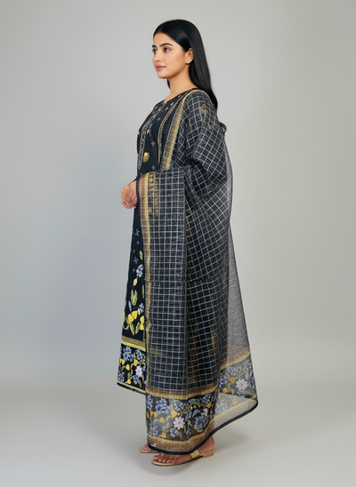 Stonework Cotton Shirt 3pc Suit