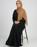 Nida fabric front closed abaya