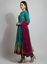 Frock style chiffon embroidery dress