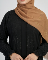 Nida fabric front closed abaya