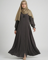 Nida fabric front closed abaya