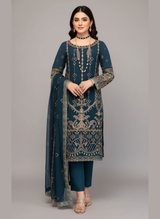 3 Pcs chiffon embroidered dress