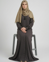 Nida fabric front closed abaya