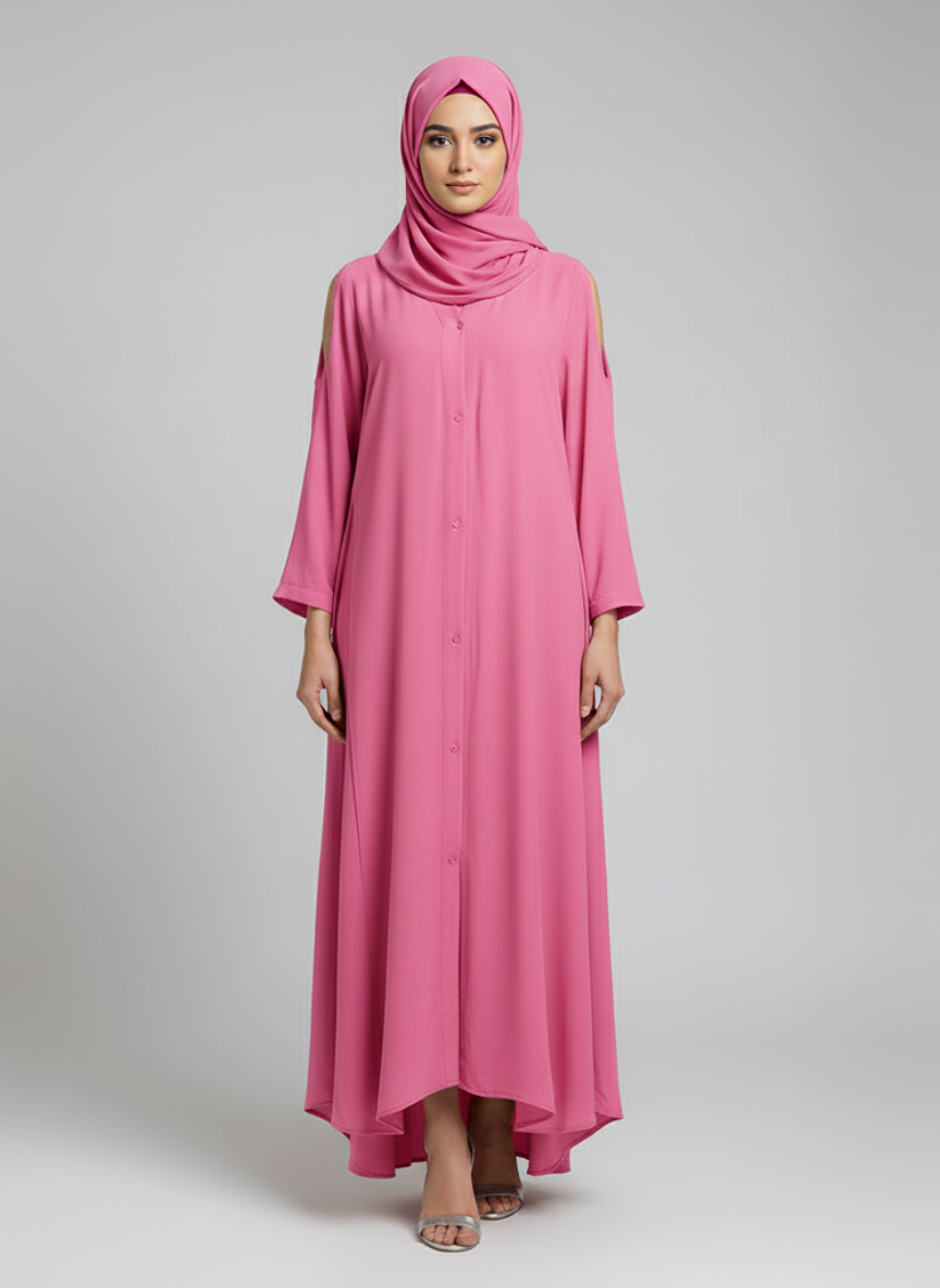 Plain Abaya with Stone work