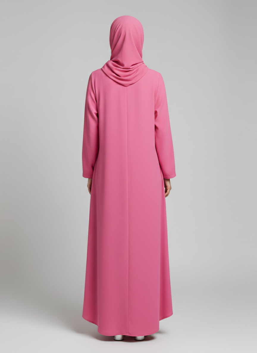 Plain Abaya with Stone work