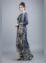 Embroidered Cotton 3pc Suit