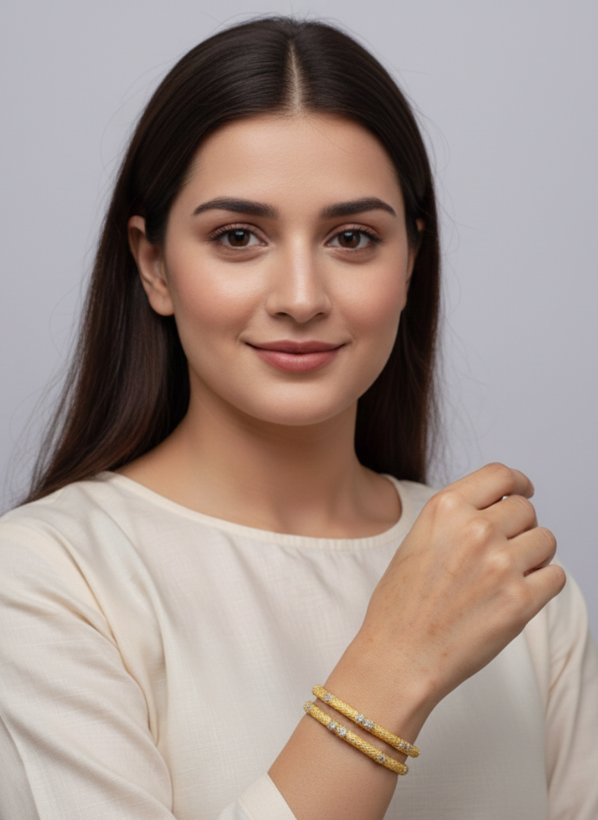 One carat bracelet with stone work