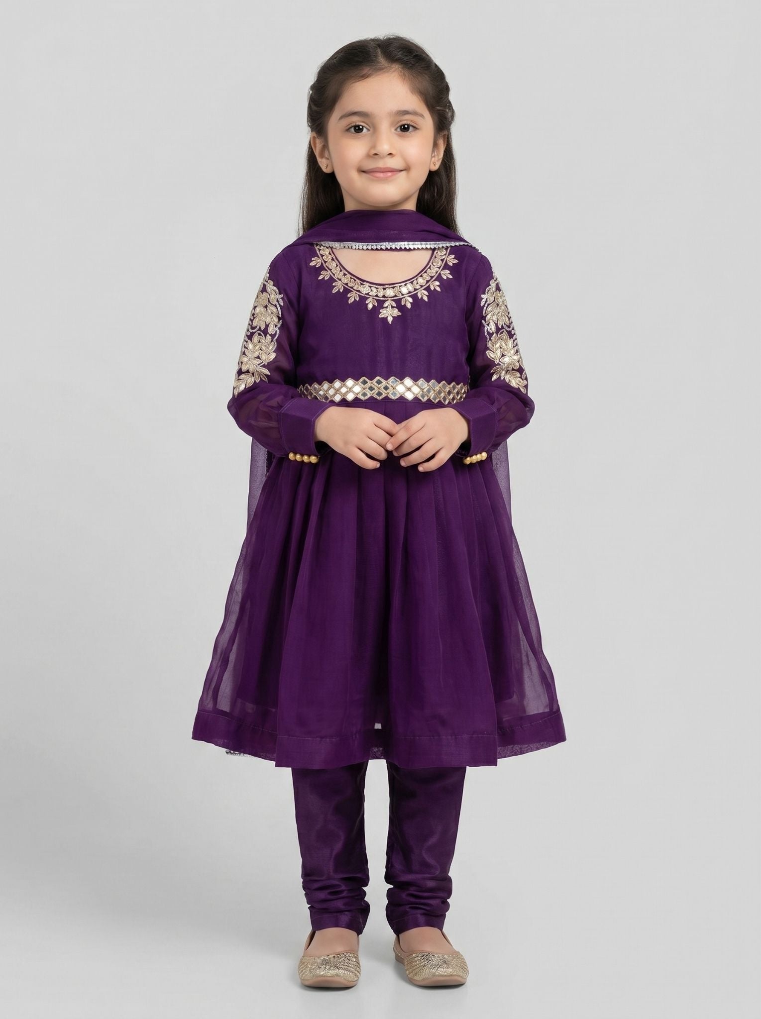 3 pcs chiffon frock.