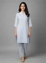 2 PC Printed Linen Dress