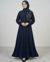 Nida fabric front closed abaya