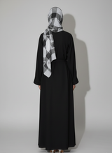 Plain Gown Abaya with Stone work and Embroidery