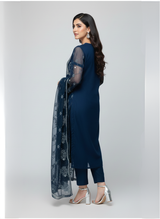 3 pc Pure Chiffon Embroidered Dress