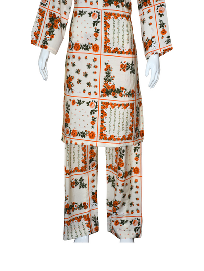 2 pc linen casual dress