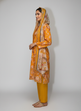 3 pc embroidered lawn dress