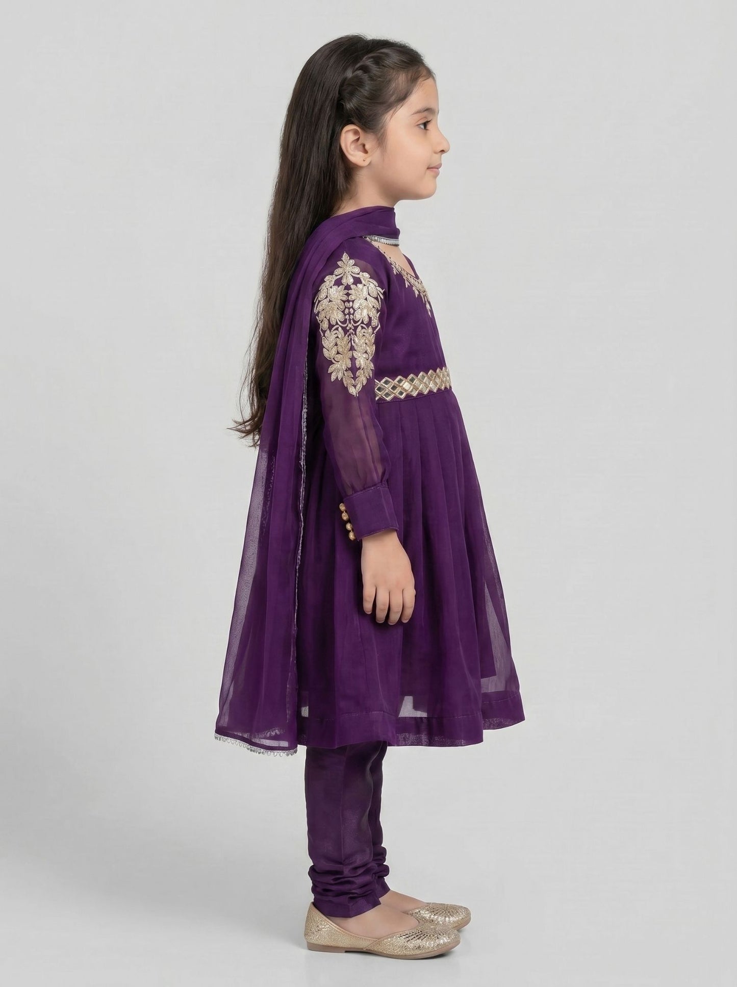 3 pcs chiffon frock.