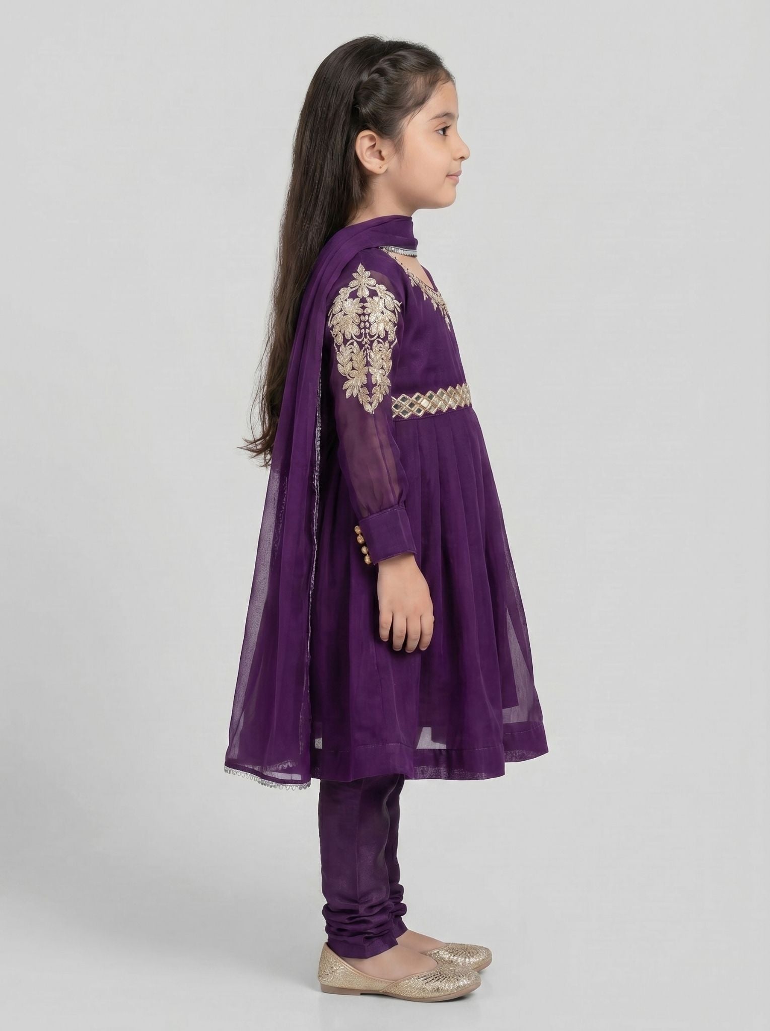 3 pcs chiffon frock.