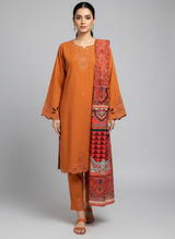 3 pcs suit with sensational jute and embroidered work