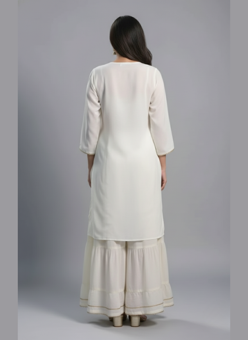 3 pcs Viscose Embroidered Dress