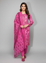 3 pc embroidered lawn dress