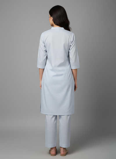 2 PC Printed Linen Dress