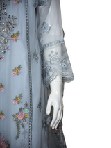 3 pc Pure Chiffon Embroidered Dress